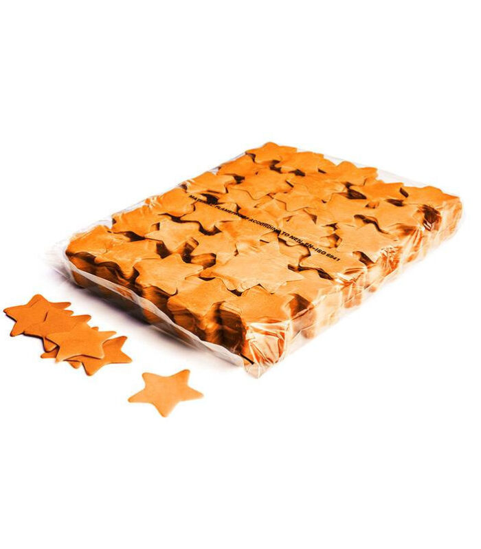 TCM FX - Lassú esésű Konfetti Csillag Ø 55mm - Narancssárga - 1 kg